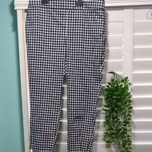 NWT Talbots Chatgam Black and White Checkered Ankle Pants